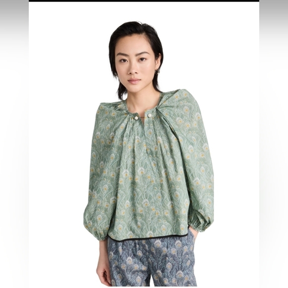 Nackiye Top Grand Bazaar In Aqua Peacoack 38 Sz US 6 Missing Pin READ - Picture 2 of 8